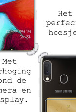 BASEY. Hoes Geschikt voor Samsung A20e Hoesje Shock Proof Case Hoes - Hoesje Geschikt voor Samsung Galaxy A20e Hoes Cover Shockproof - Transparant