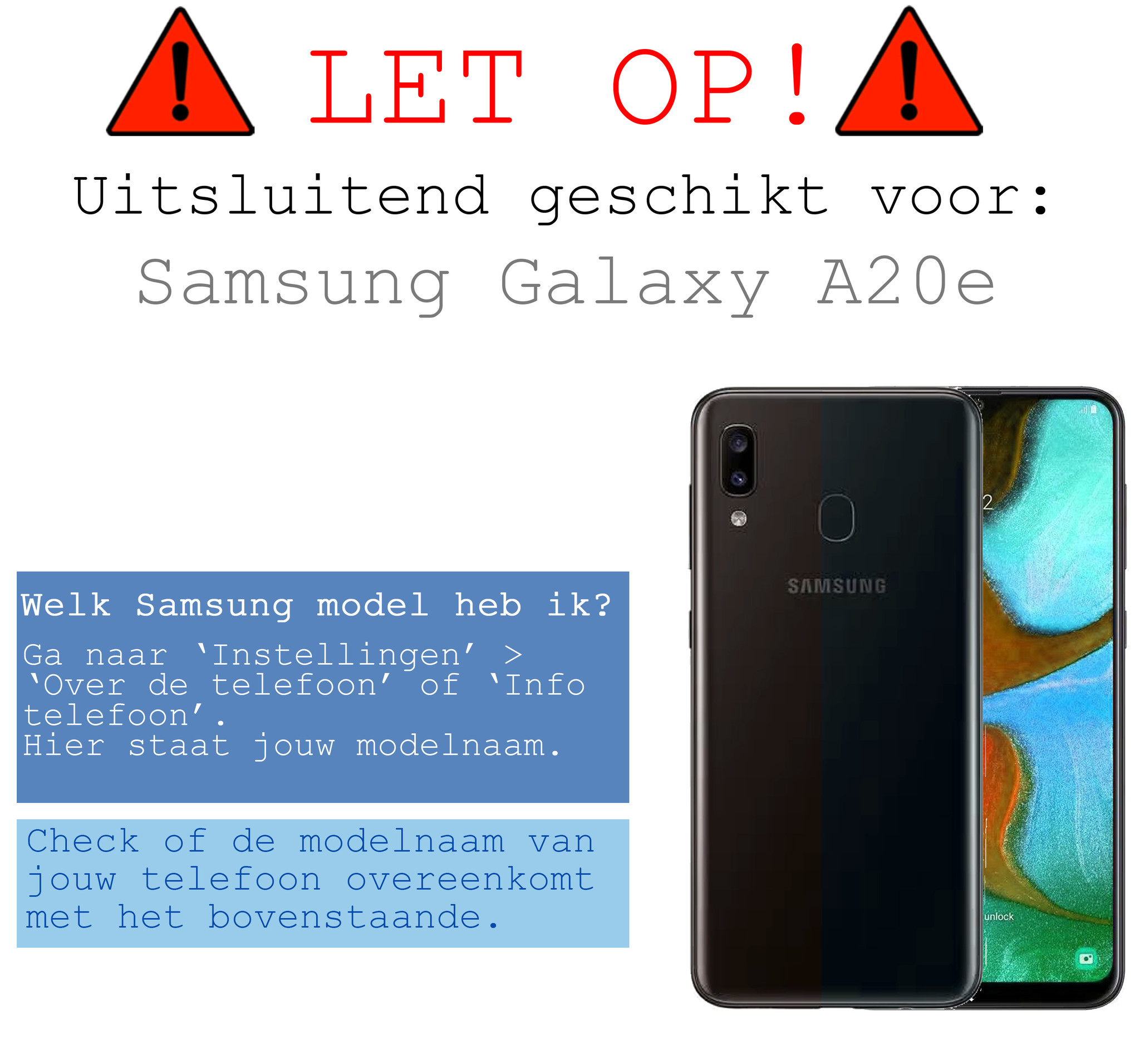 BASEY. Hoes Geschikt voor Samsung A20e Hoesje Shock Proof Case Hoes - Hoesje Geschikt voor Samsung Galaxy A20e Hoes Cover Shockproof - Transparant