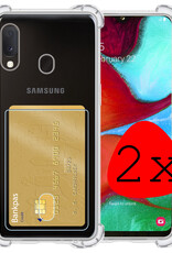 BASEY. Hoes Geschikt voor Samsung A20e Hoesje Shock Proof Case Hoes - Hoesje Geschikt voor Samsung Galaxy A20e Hoes Cover Shockproof - Transparant - 2 Stuks