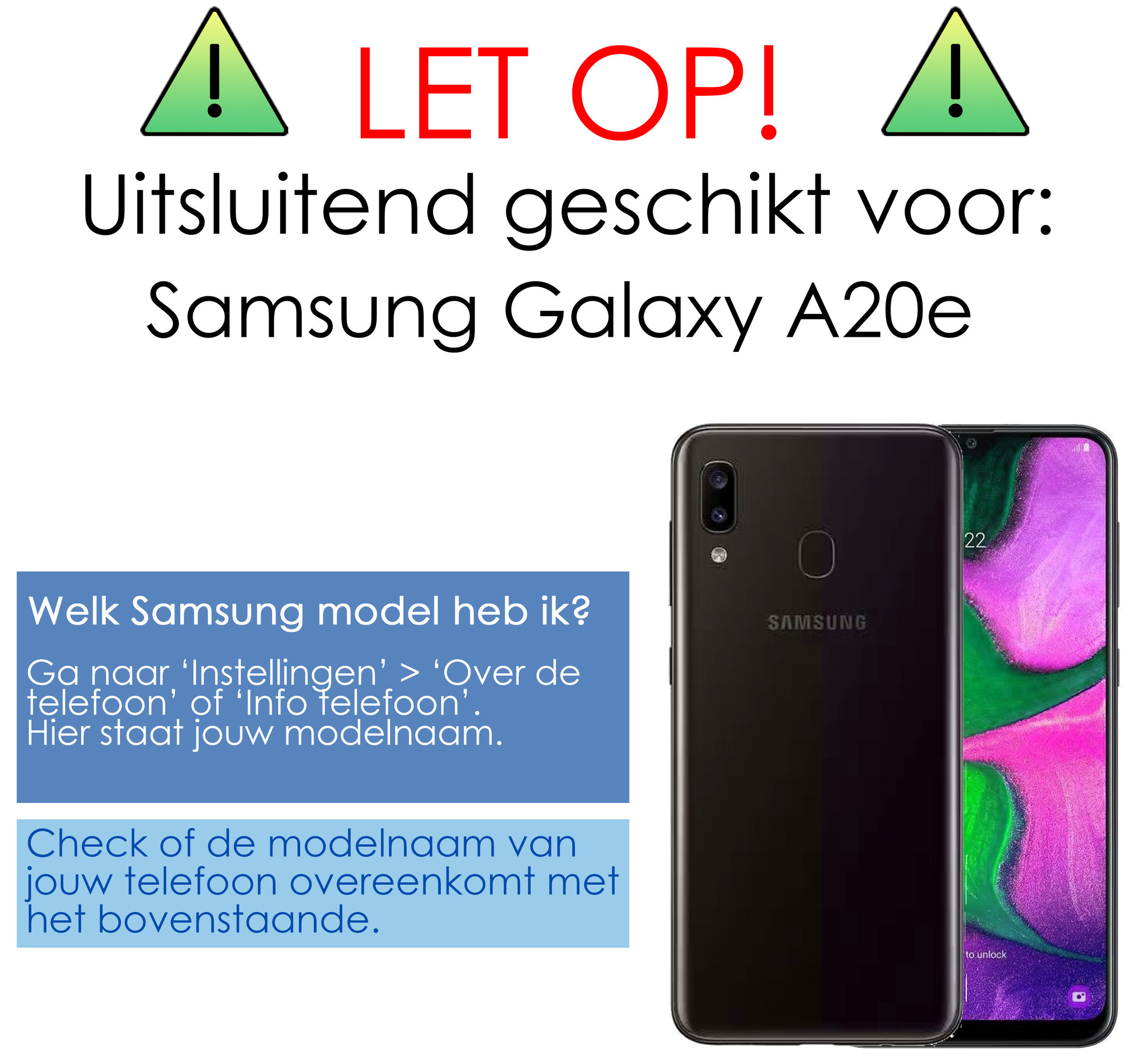 NoXx Hoes Geschikt voor Samsung A20e Hoesje Pasjeshouder Cover Shock Proof Case Siliconen Hoes Met Kaarthouder - Transparant