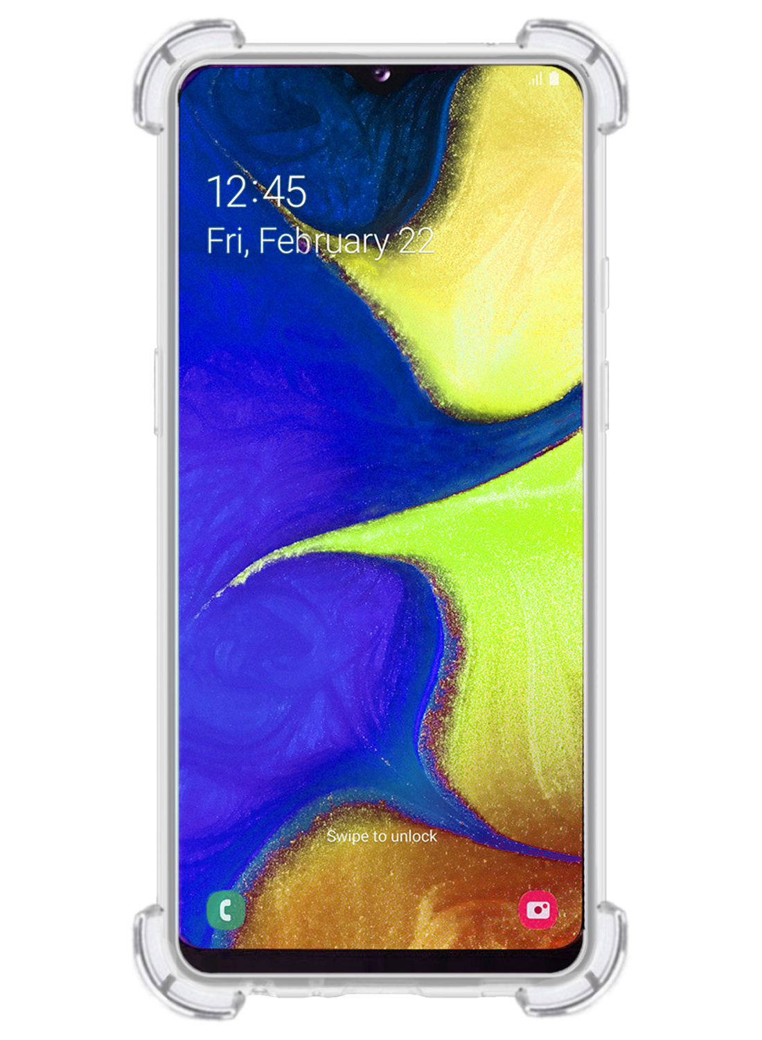 Nomfy Hoesje Geschikt voor Samsung A20e Hoesje Pasjeshouder Shockproof Pas Houder - Hoesje Geschikt voor Samsung Galaxy A20e Hoes Met Kaarthouder - Transparant