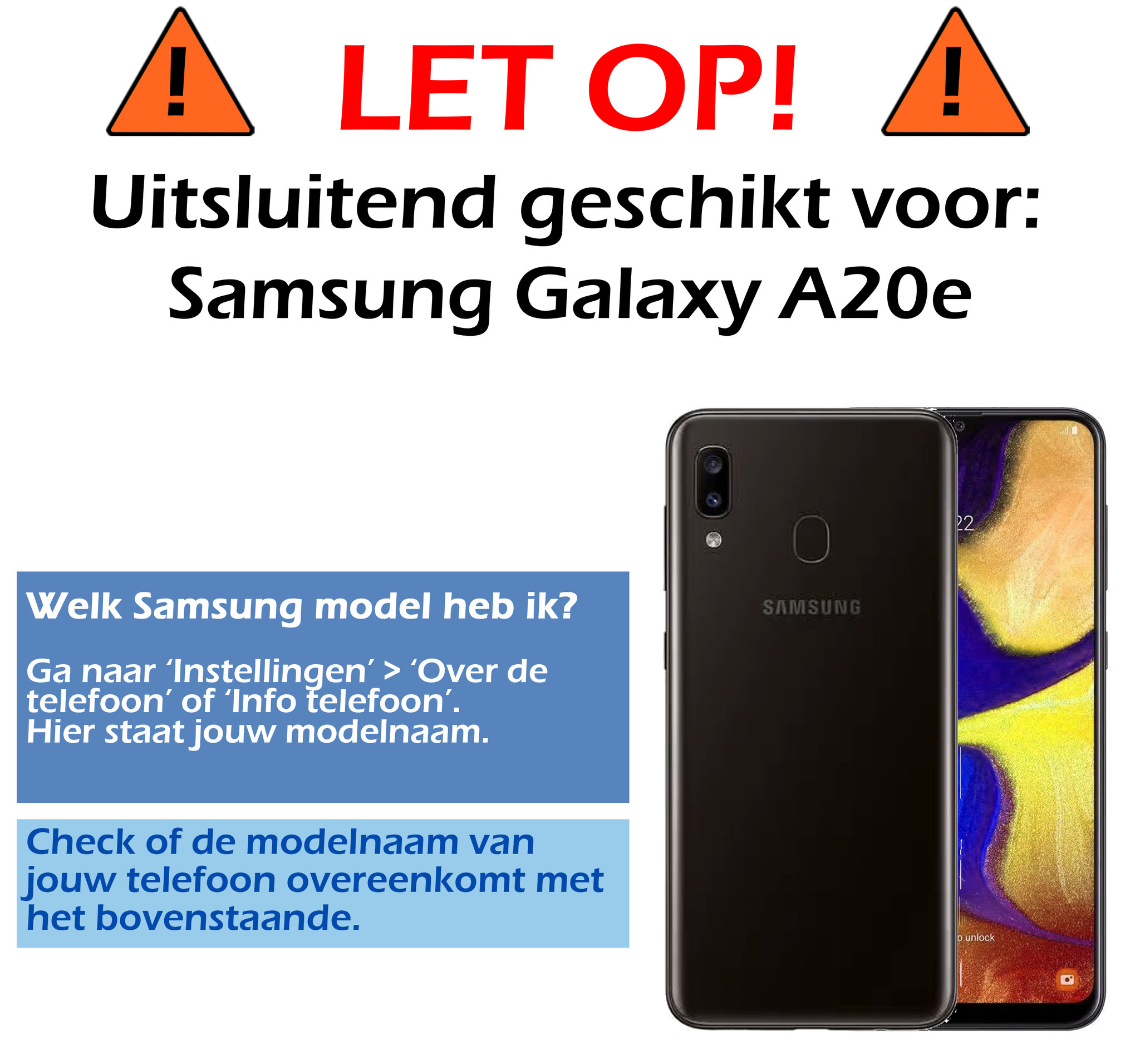 Nomfy Hoesje Geschikt voor Samsung A20e Hoesje Pasjeshouder Shockproof Pas Houder - Hoesje Geschikt voor Samsung Galaxy A20e Hoes Met Kaarthouder - Transparant