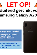 Nomfy Hoesje Geschikt voor Samsung A20e Hoesje Pasjeshouder Shockproof Pas Houder - Hoesje Geschikt voor Samsung Galaxy A20e Hoes Met Kaarthouder - Transparant - 2 PACK