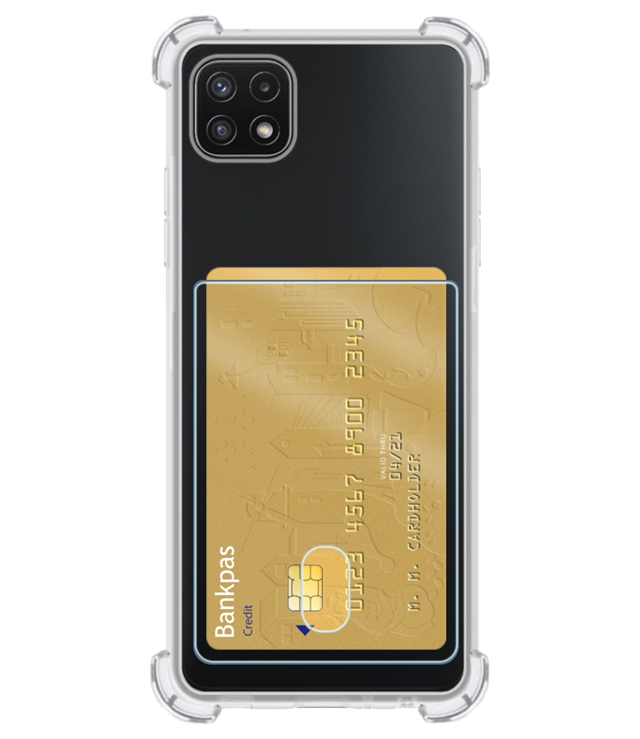 BASEY. Hoes Geschikt voor Samsung A22 5G Hoesje Shock Proof Case Hoes - Hoesje Geschikt voor Samsung Galaxy A22 5G Hoes Cover Shockproof - Transparant