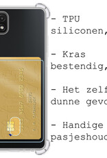 BASEY. Hoes Geschikt voor Samsung A22 5G Hoesje Shock Proof Case Hoes - Hoesje Geschikt voor Samsung Galaxy A22 5G Hoes Cover Shockproof - Transparant - 2 Stuks