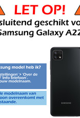 Nomfy Hoesje Geschikt voor Samsung A22 5G Hoesje Pasjeshouder Shockproof Pas Houder - Hoesje Geschikt voor Samsung Galaxy A22 5G Hoes Met Kaarthouder - Transparant