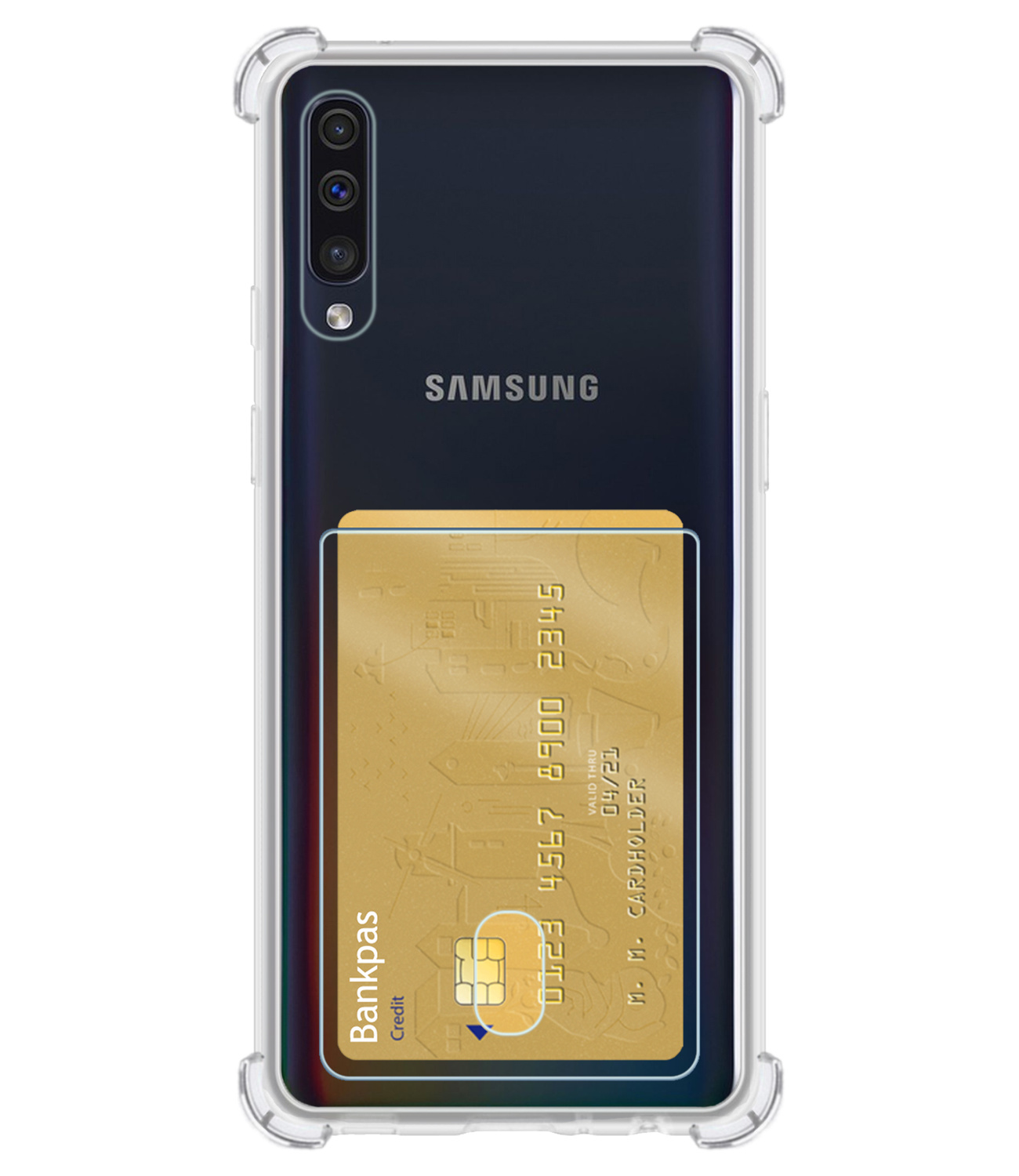 BASEY. Hoes Geschikt voor Samsung A50/A50s Hoesje Shock Proof Case Hoes - Hoesje Geschikt voor Samsung Galaxy A50/A50s Hoes Cover Shockproof - Transparant