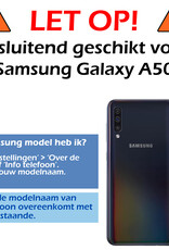 Nomfy Hoesje Geschikt voor Samsung A50/A50s Hoesje Pasjeshouder Shockproof Pas Houder - Hoesje Geschikt voor Samsung Galaxy A50/A50s Hoes Met Kaarthouder - Transparant