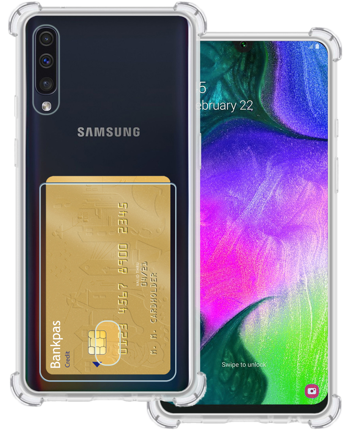 BASEY. Hoes Geschikt voor Samsung A70/A70s Hoesje Shock Proof Case Hoes - Hoesje Geschikt voor Samsung Galaxy A70/A70s Hoes Cover Shockproof - Transparant