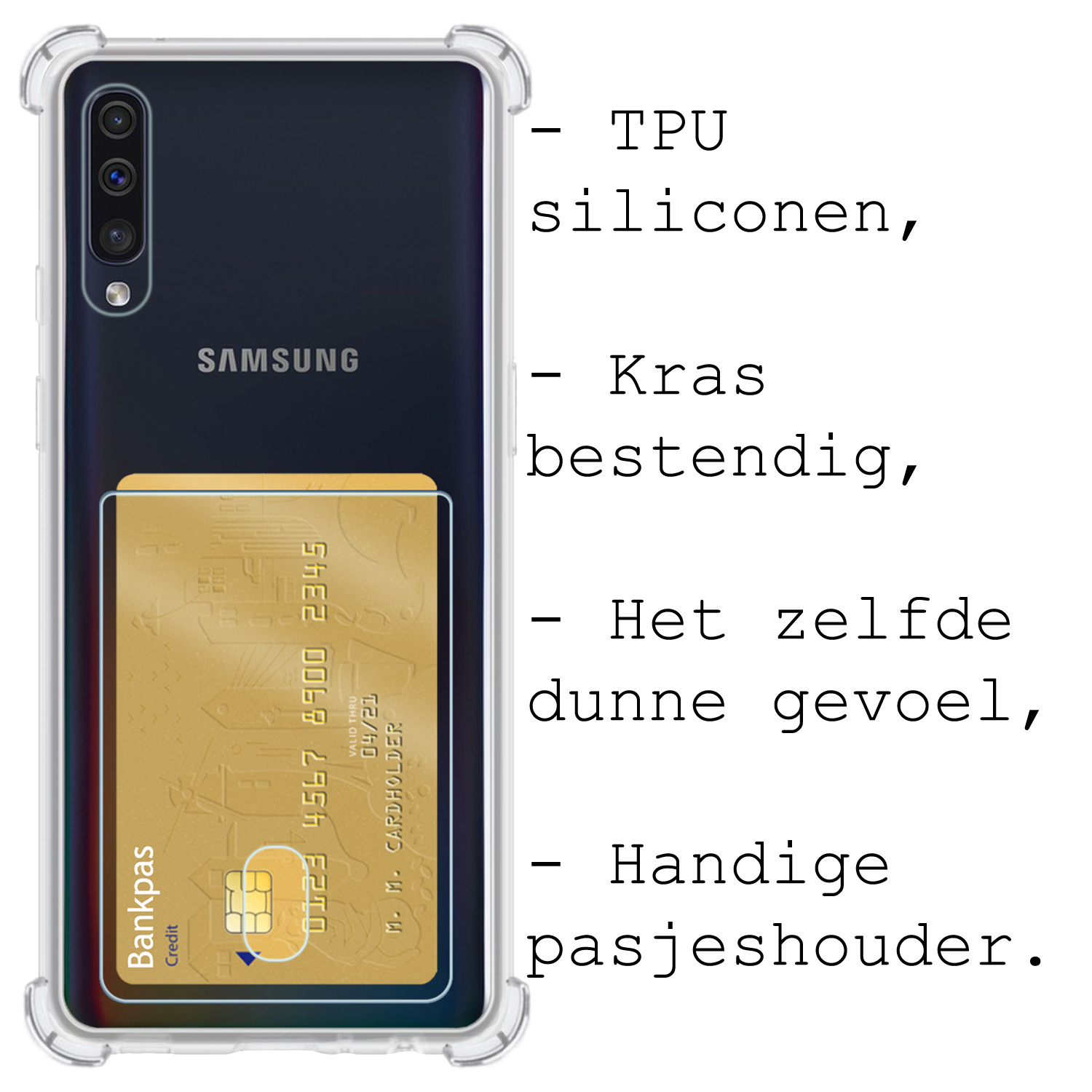 BASEY. Hoes Geschikt voor Samsung A70/A70s Hoesje Shock Proof Case Hoes - Hoesje Geschikt voor Samsung Galaxy A70/A70s Hoes Cover Shockproof - Transparant