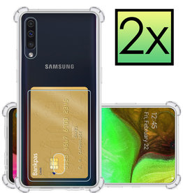 NoXx Samsung Galaxy A70 Hoesje Pashouder - 2 PACK