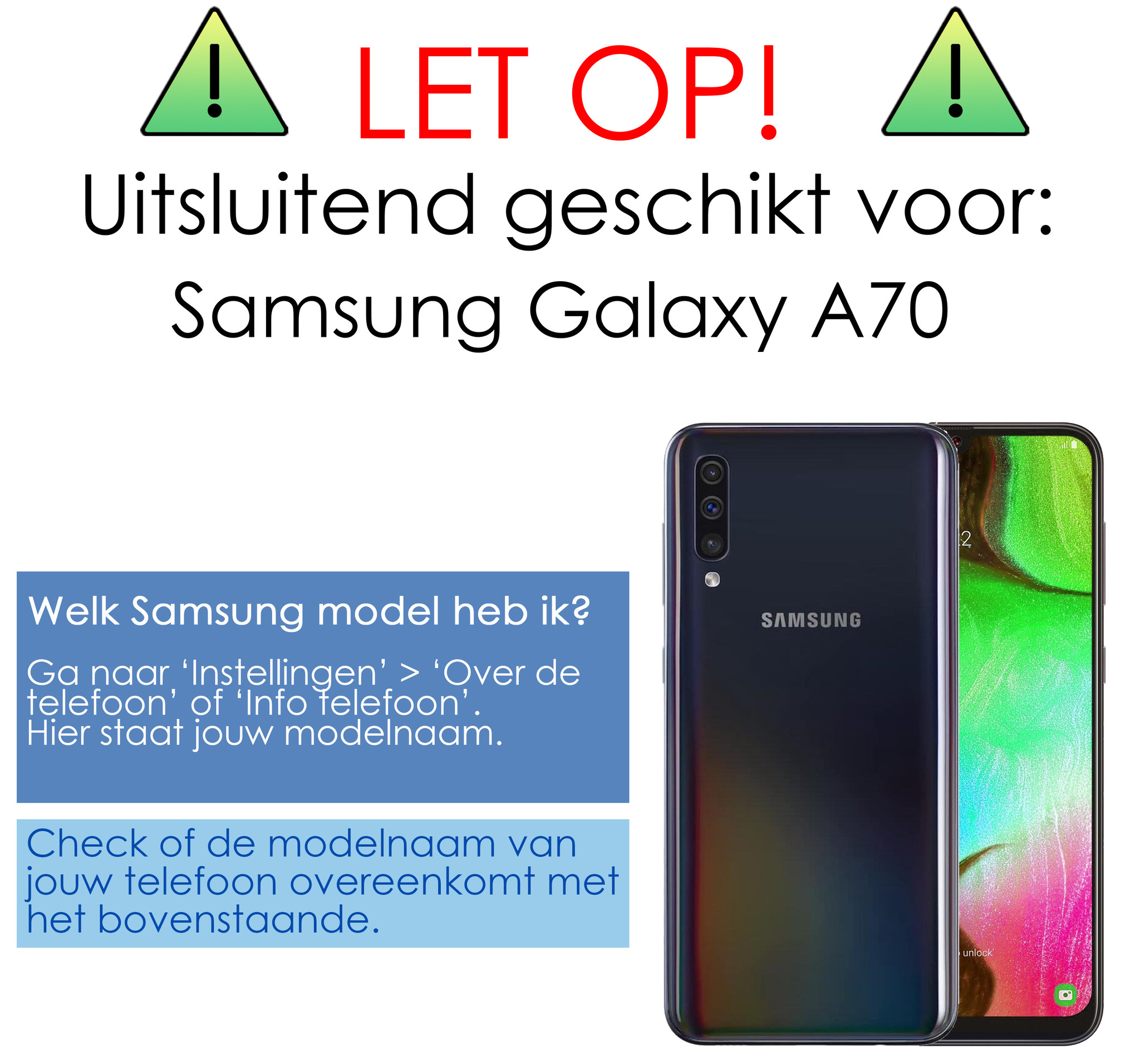 NoXx Hoes Geschikt voor Samsung A70/A70s Hoesje Pasjeshouder Cover Shock Proof Case Siliconen Hoes Met Kaarthouder - Transparant - 2x