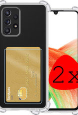 BASEY. Hoes Geschikt voor Samsung A33 Hoesje Shock Proof Case Hoes - Hoesje Geschikt voor Samsung Galaxy A33 Hoes Cover Shockproof - Transparant - 2 Stuks