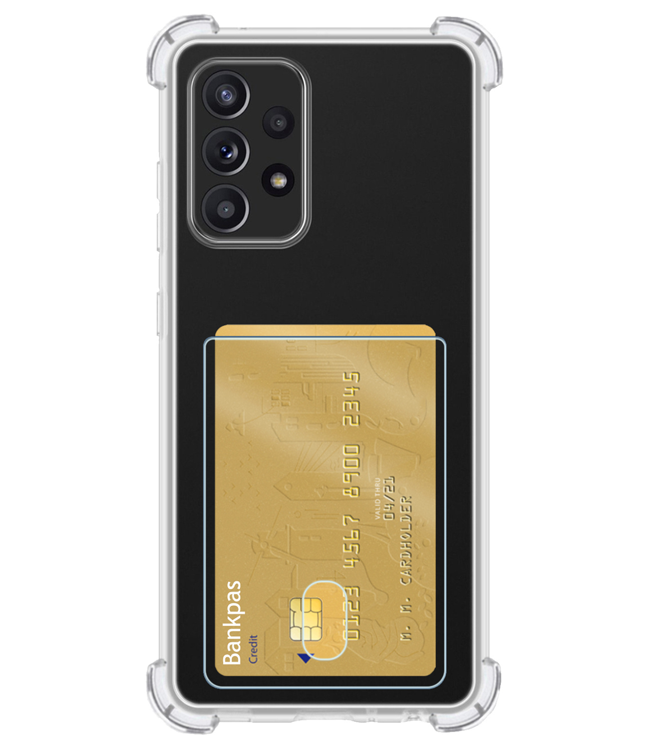 BASEY. Hoes Geschikt voor Samsung A53 Hoesje Shock Proof Case Hoes - Hoesje Geschikt voor Samsung Galaxy A53 Hoes Cover Shockproof - Transparant