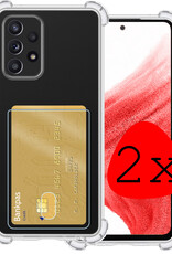 BASEY. Hoes Geschikt voor Samsung A53 Hoesje Shock Proof Case Hoes - Hoesje Geschikt voor Samsung Galaxy A53 Hoes Cover Shockproof - Transparant - 2 Stuks