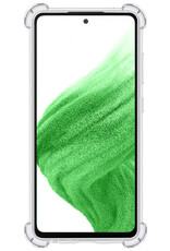 Nomfy Hoesje Geschikt voor Samsung A53 Hoesje Pasjeshouder Shockproof Pas Houder - Hoesje Geschikt voor Samsung Galaxy A53 Hoes Met Kaarthouder - Transparant