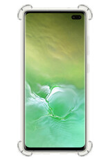 BASEY. Hoes Geschikt voor Samsung S10 Hoesje Shock Proof Case Hoes - Hoesje Geschikt voor Samsung Galaxy S10 Hoes Cover Shockproof - Transparant