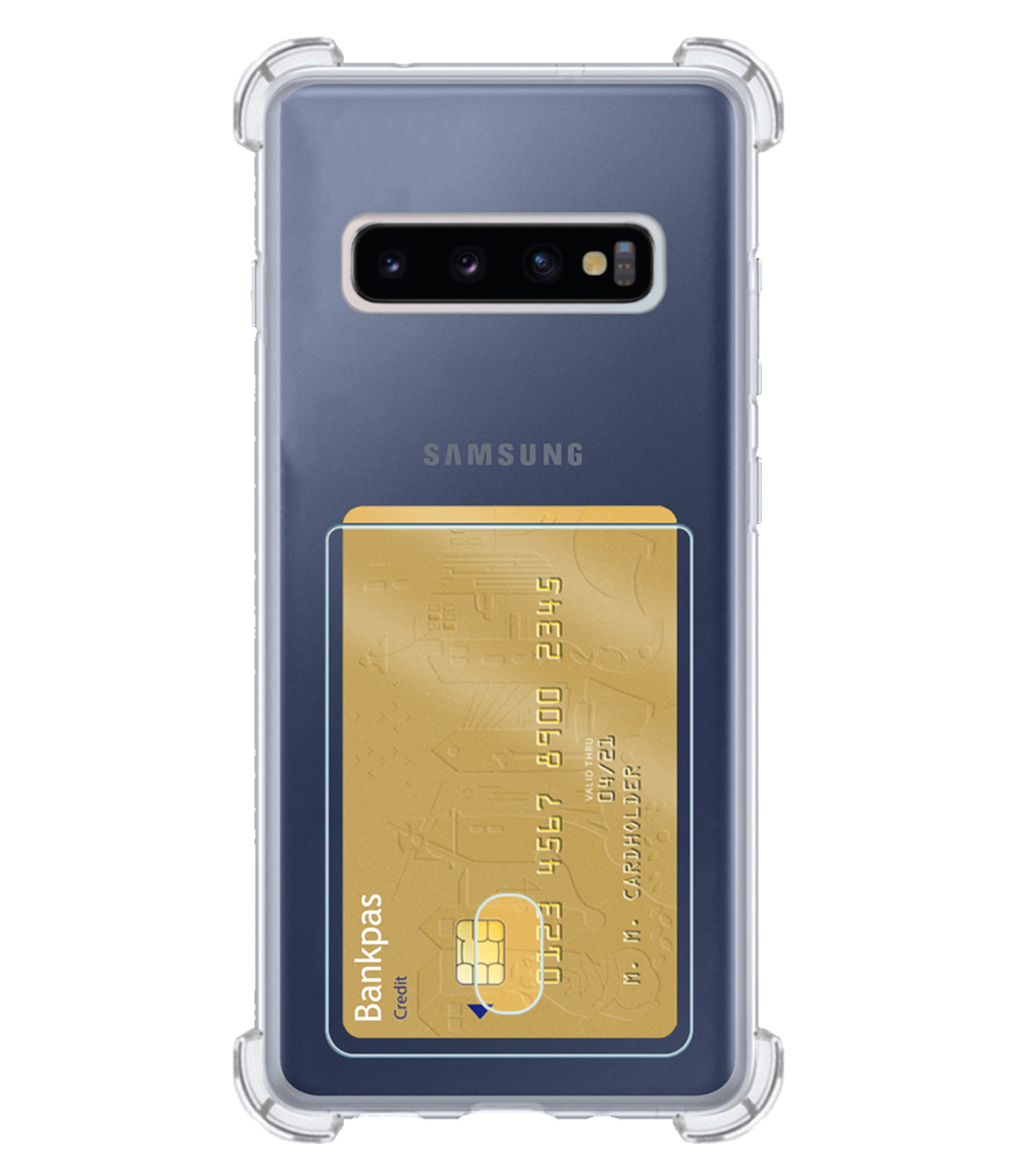 BASEY. Hoes Geschikt voor Samsung S10 Hoesje Shock Proof Case Hoes - Hoesje Geschikt voor Samsung Galaxy S10 Hoes Cover Shockproof - Transparant