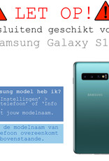 BASEY. Hoes Geschikt voor Samsung S10 Hoesje Shock Proof Case Hoes - Hoesje Geschikt voor Samsung Galaxy S10 Hoes Cover Shockproof - Transparant