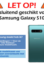 Nomfy Hoesje Geschikt voor Samsung S10 Hoesje Pasjeshouder Shockproof Pas Houder - Hoesje Geschikt voor Samsung Galaxy S10 Hoes Met Kaarthouder - Transparant - 2 PACK