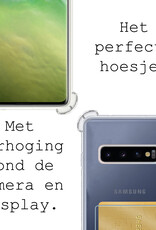 BASEY. Hoes Geschikt voor Samsung S10 Plus Hoesje Shock Proof Case Hoes - Hoesje Geschikt voor Samsung Galaxy S10 Plus Hoes Cover Shockproof - Transparant