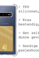 BASEY. Hoes Geschikt voor Samsung S10 Plus Hoesje Shock Proof Case Hoes - Hoesje Geschikt voor Samsung Galaxy S10 Plus Hoes Cover Shockproof - Transparant - 2 Stuks