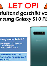 Nomfy Hoesje Geschikt voor Samsung S10 Plus Hoesje Pasjeshouder Shockproof Pas Houder - Hoesje Geschikt voor Samsung Galaxy S10 Plus Hoes Met Kaarthouder - Transparant