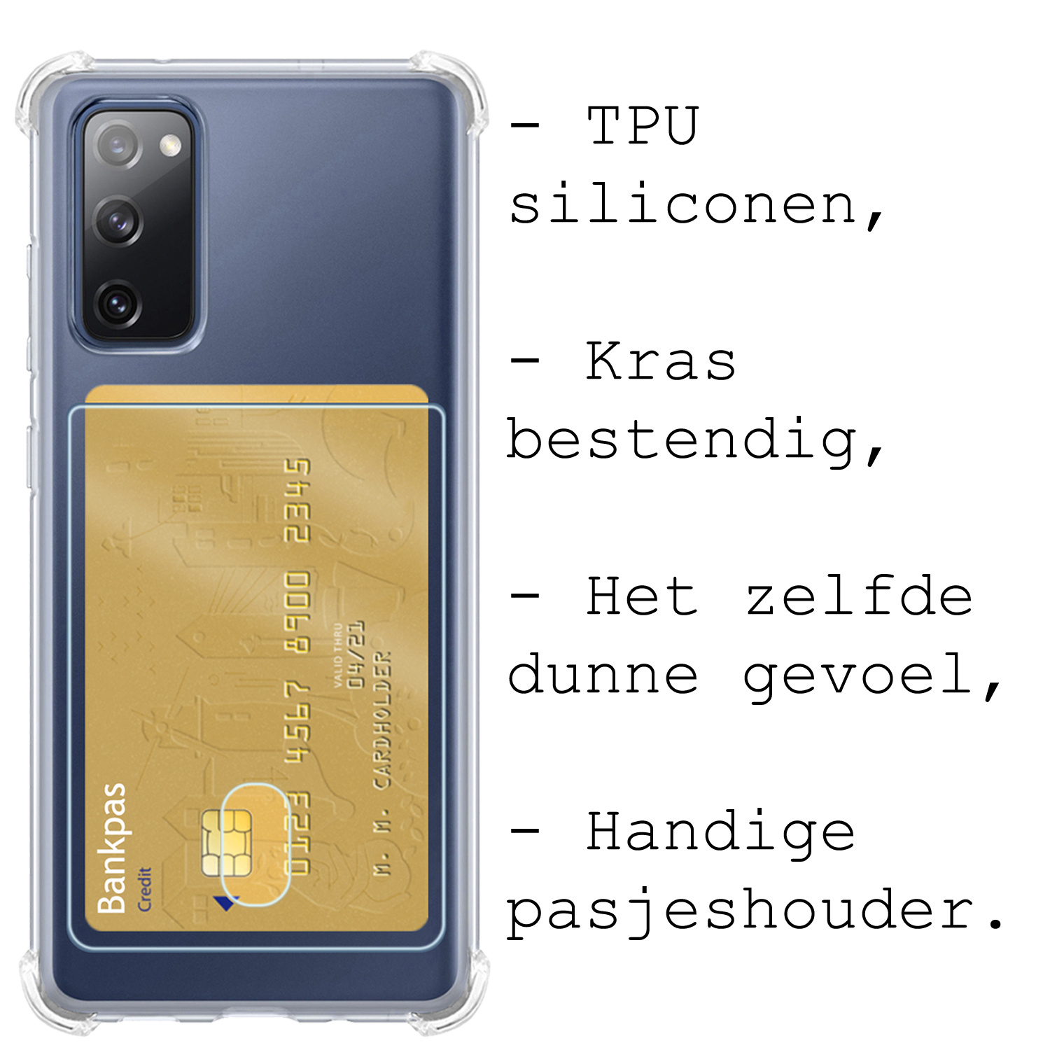 BASEY. Hoes Geschikt voor Samsung S20 FE Hoesje Shock Proof Case Hoes - Hoesje Geschikt voor Samsung Galaxy S20 FE Hoes Cover Shockproof - Transparant