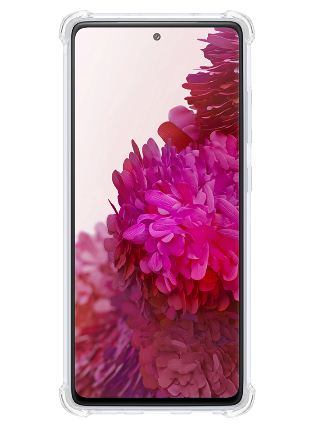 NoXx Hoes Geschikt voor Samsung S20 FE Hoesje Pasjeshouder Cover Shock Proof Case Siliconen Hoes Met Kaarthouder - Transparant - 2x