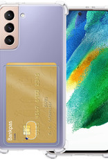 BASEY. Hoes Geschikt voor Samsung S21 FE Hoesje Shock Proof Case Hoes - Hoesje Geschikt voor Samsung Galaxy S21 FE Hoes Cover Shockproof - Transparant