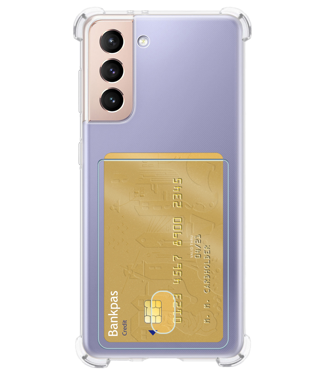 BASEY. Hoes Geschikt voor Samsung S21 FE Hoesje Shock Proof Case Hoes - Hoesje Geschikt voor Samsung Galaxy S21 FE Hoes Cover Shockproof - Transparant