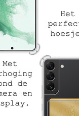 BASEY. Hoes Geschikt voor Samsung S22 Hoesje Shock Proof Case Hoes - Hoesje Geschikt voor Samsung Galaxy S22 Hoes Cover Shockproof - Transparant - 2 Stuks