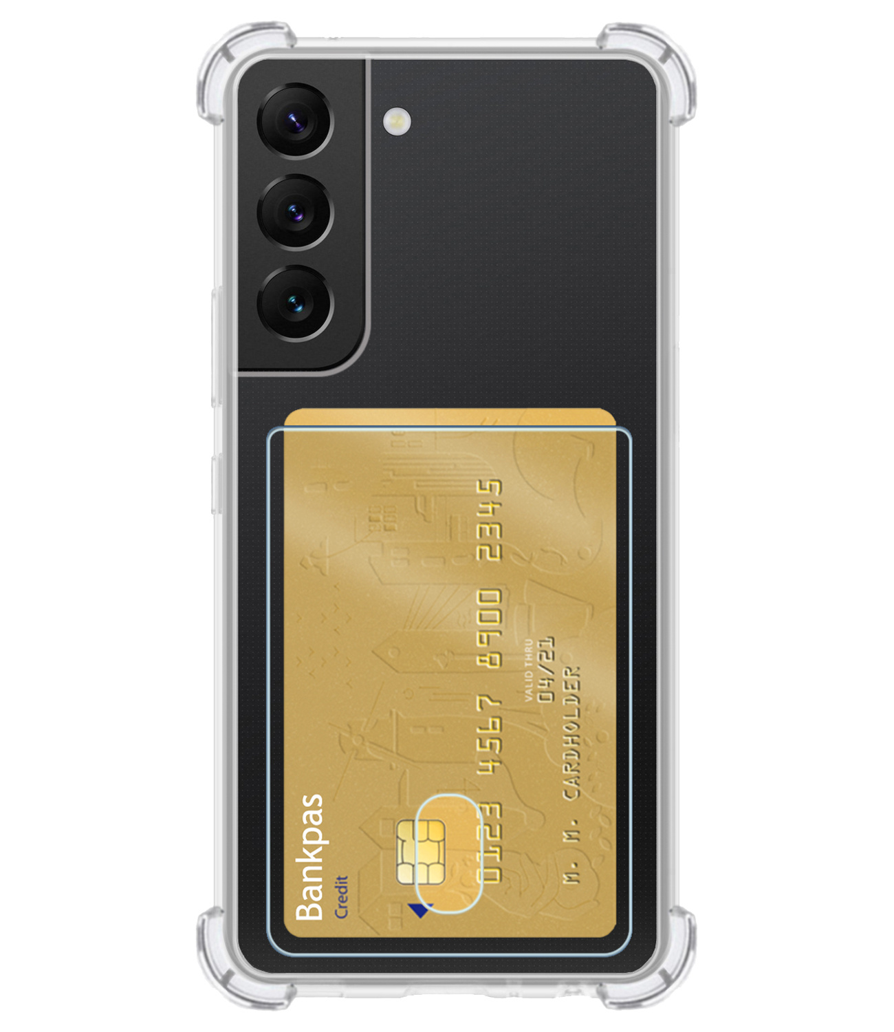 BASEY. Hoes Geschikt voor Samsung S22 Plus Hoesje Shock Proof Case Hoes - Hoesje Geschikt voor Samsung Galaxy S22 Plus Hoes Cover Shockproof - Transparant