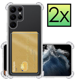 NoXx NoXx Samsung Galaxy S22 Ultra Hoesje Pashouder - 2 PACK