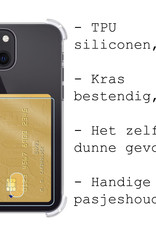 BASEY. Hoes Geschikt voor iPhone 13 Hoesje Shock Proof Case Hoes - Hoesje Geschikt voor iPhone 13 Hoes Cover Shockproof - Transparant - 2 Stuks