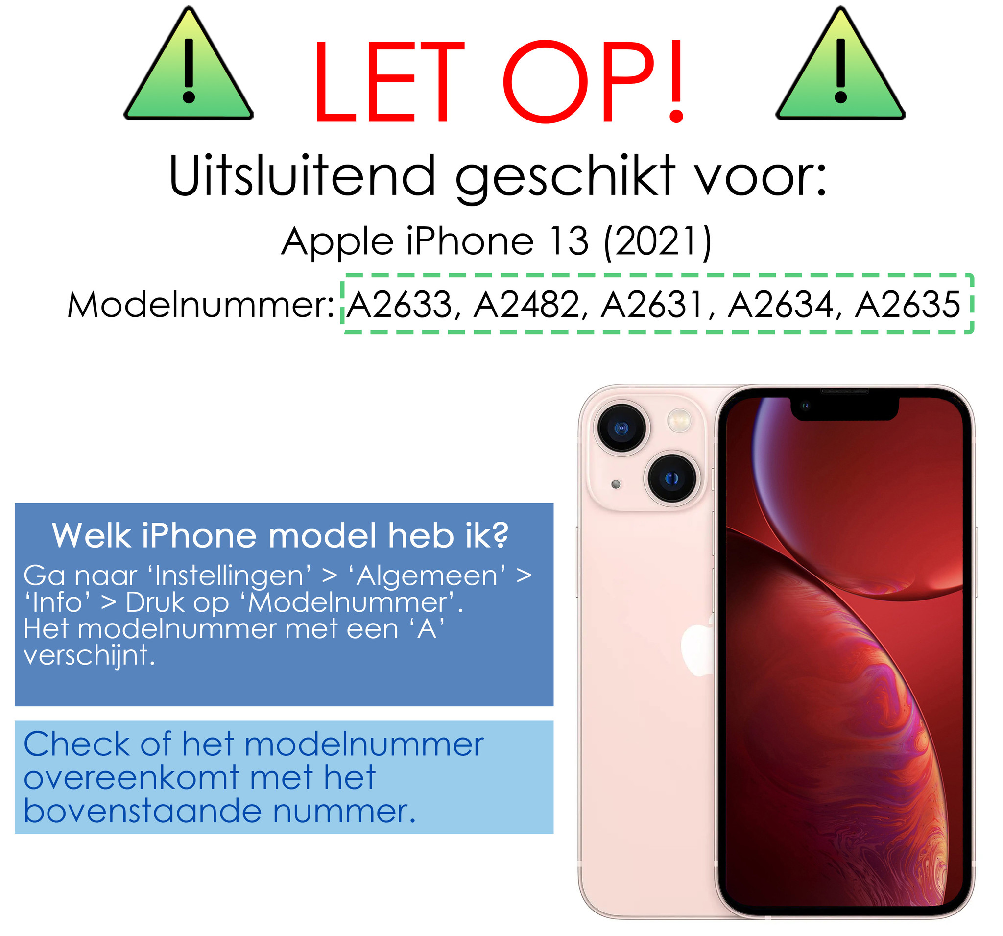 IPhone 13 Hoesje Transparant Cover Shock Proof Case Hoes Met Pasjeshouder - 2x