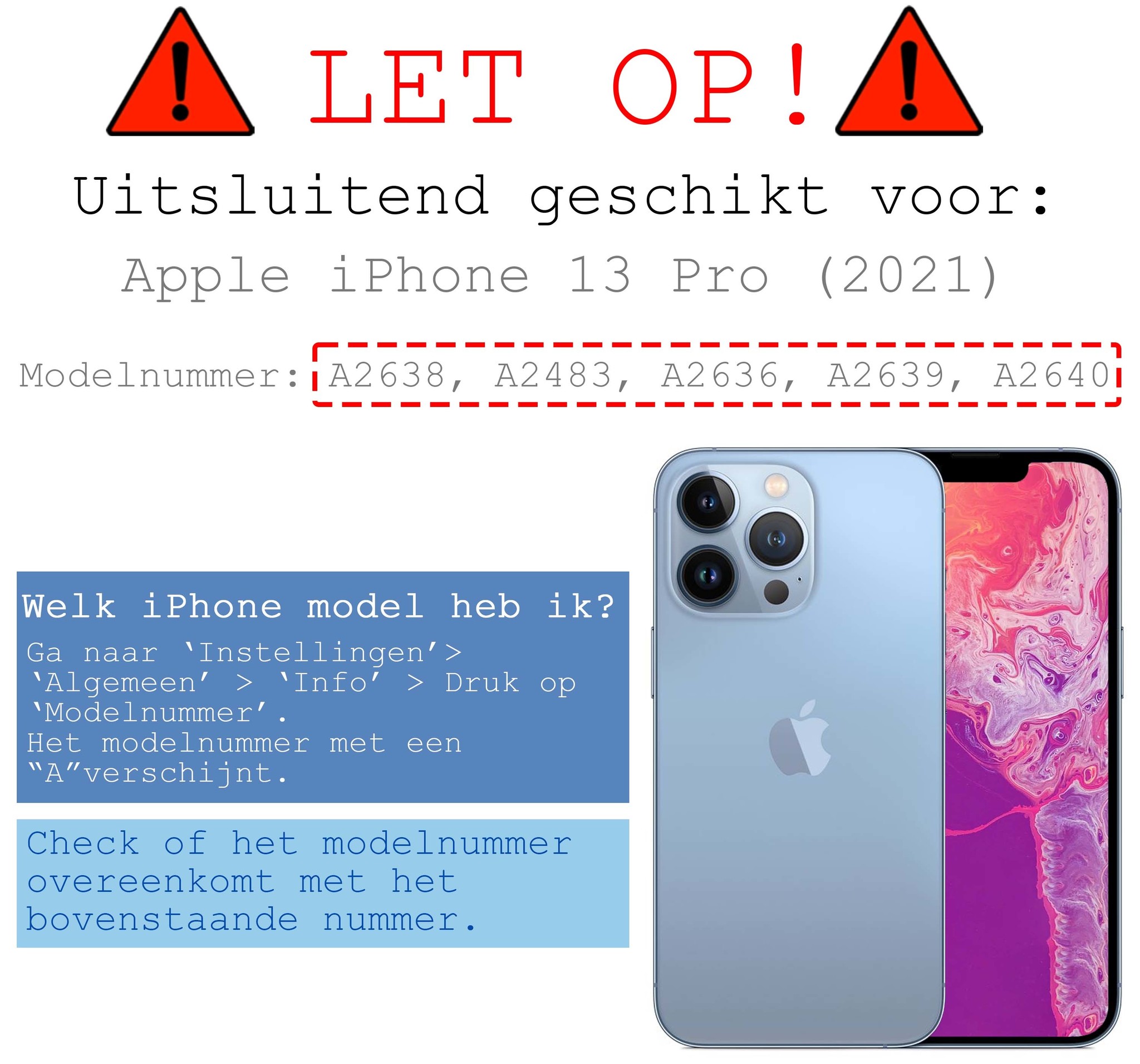 BASEY. Hoes Geschikt voor iPhone 13 Pro Hoesje Shock Proof Case Hoes - Hoesje Geschikt voor iPhone 13 Pro Hoes Cover Shockproof - Transparant