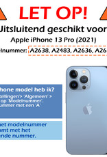 Nomfy Hoesje Geschikt voor iPhone 13 Pro Hoesje Pasjeshouder Shockproof Pas Houder - Hoesje Geschikt voor iPhone 13 Pro Hoes Met Kaarthouder - Transparant - 2 PACK