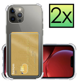 NoXx iPhone 13 Pro Max Hoesje Pashouder - 2 PACK