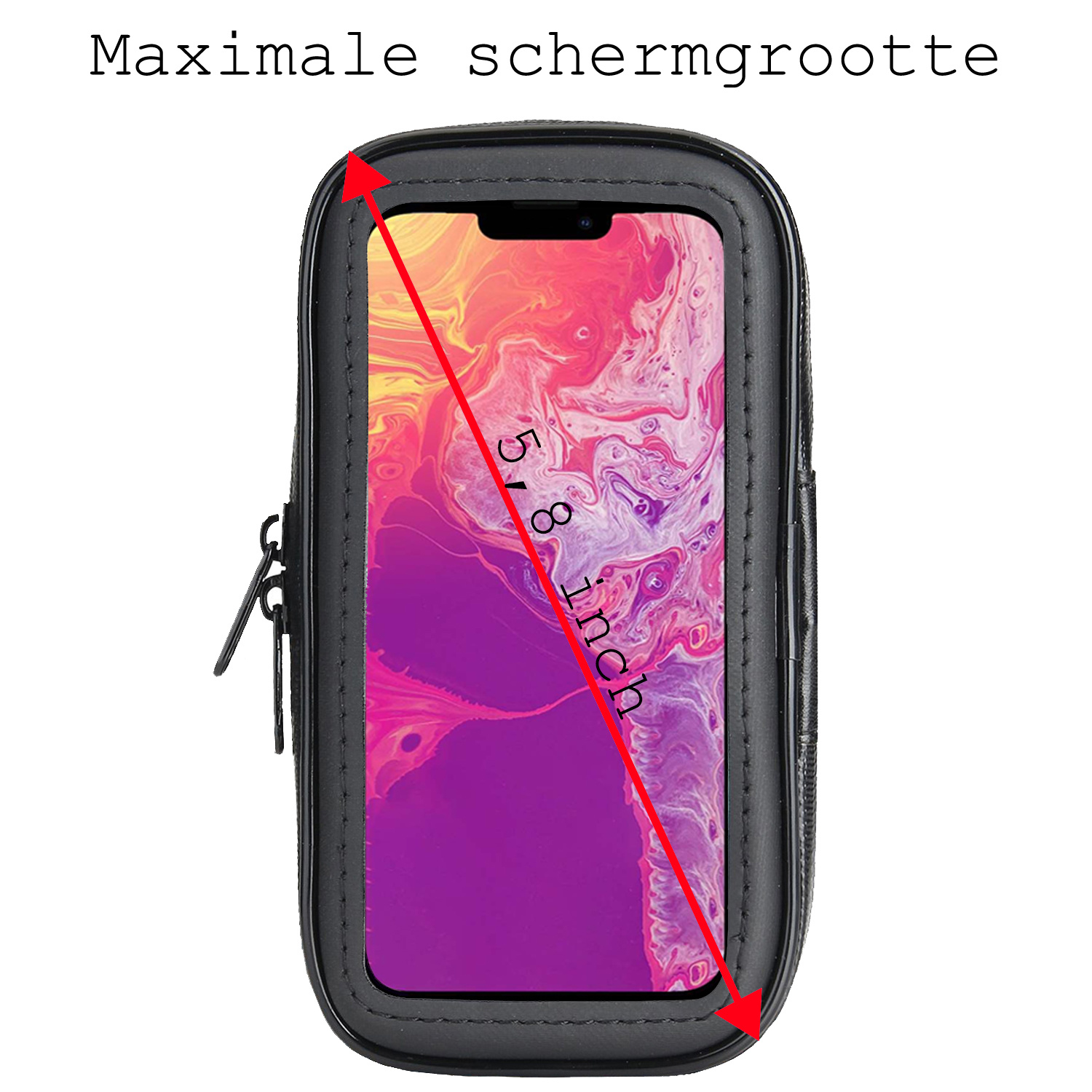 BASEY. Universele Telefoonhouder Fiets Scooter En Kinderwagen - Fiets Telefoonhouder Waterdicht - 360 Graden Draaibaar - Large