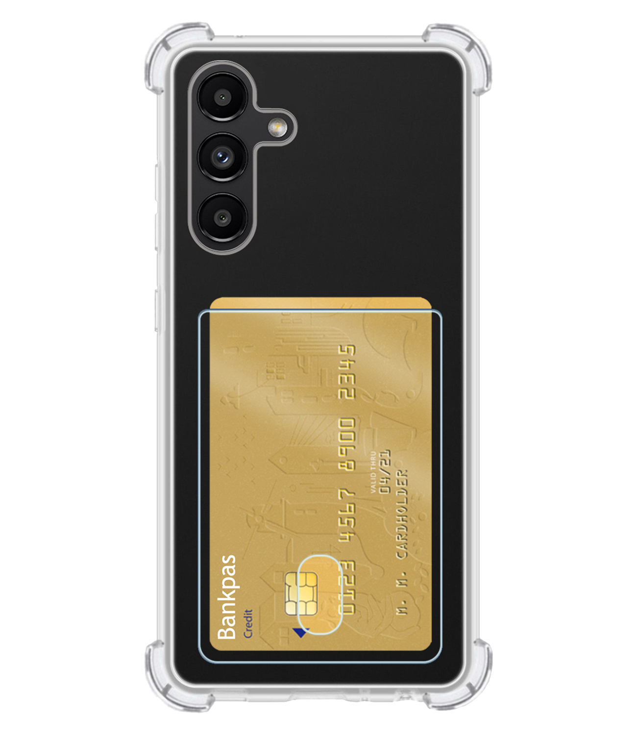 BASEY. Hoes Geschikt voor Samsung A13 5G Hoesje Shock Proof Case Hoes Met 2x Screenprotector - Hoesje Geschikt voor Samsung Galaxy A13 5G Hoes Cover Shockproof - Transparant