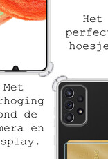 BASEY. Hoes Geschikt voor Samsung A33 Hoesje Shock Proof Case Hoes Met Screenprotector - Hoesje Geschikt voor Samsung Galaxy A33 Hoes Cover Shockproof - Transparant