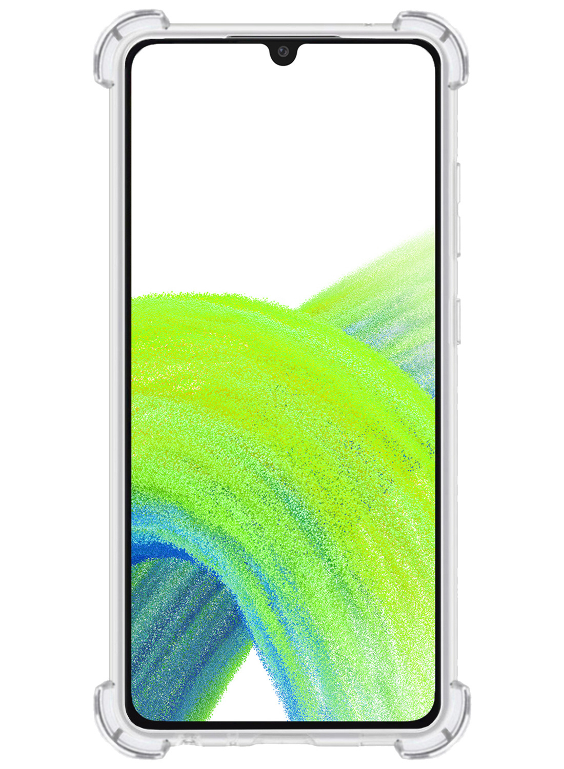 NoXx Hoes Geschikt voor Samsung A33 Hoesje Pasjeshouder Cover Shock Proof Case Siliconen Hoes Met Kaarthouder Met Screenprotector - Transparant