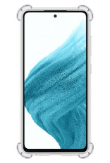 Samsung Galaxy A53 Hoesje Transparant Cover Shock Proof Case Hoes Met Pasjeshouder En Screenprotector