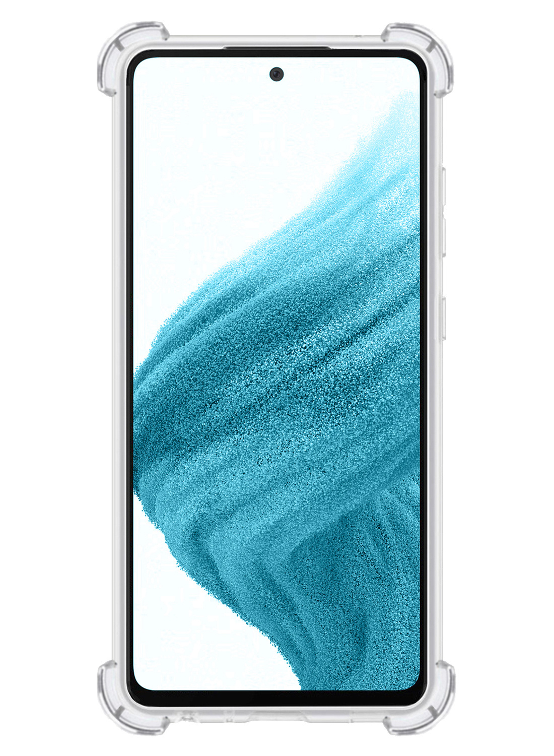 NoXx Hoes Geschikt voor Samsung A53 Hoesje Pasjeshouder Cover Shock Proof Case Siliconen Hoes Met Kaarthouder Met Screenprotector - Transparant