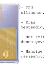 BASEY. Hoes Geschikt voor Samsung S21 FE Hoesje Shock Proof Case Hoes Met 2x Screenprotector - Hoesje Geschikt voor Samsung Galaxy S21 FE Hoes Cover Shockproof - Transparant