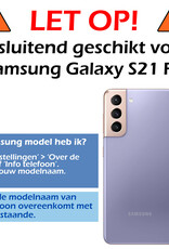 Nomfy Hoesje Geschikt voor Samsung S21 FE Hoesje Pasjeshouder Shockproof Pas Houder Met Screenprotector - Hoesje Geschikt voor Samsung Galaxy S21 FE Hoes Met Kaarthouder - Transparant