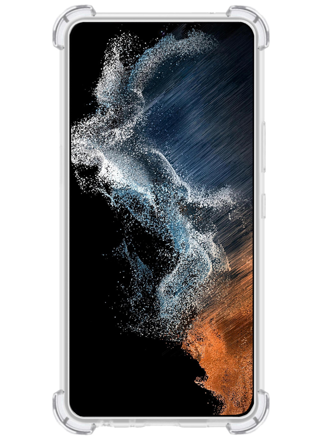 NoXx Hoes Geschikt voor Samsung S22 Hoesje Pasjeshouder Cover Shock Proof Case Siliconen Hoes Met Kaarthouder Met 2x Screenprotector - Transparant