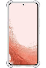 Nomfy Hoesje Geschikt voor Samsung S22 Hoesje Pasjeshouder Shockproof Pas Houder Met 2x Screenprotector - Hoesje Geschikt voor Samsung Galaxy S22 Hoes Met Kaarthouder - Transparant
