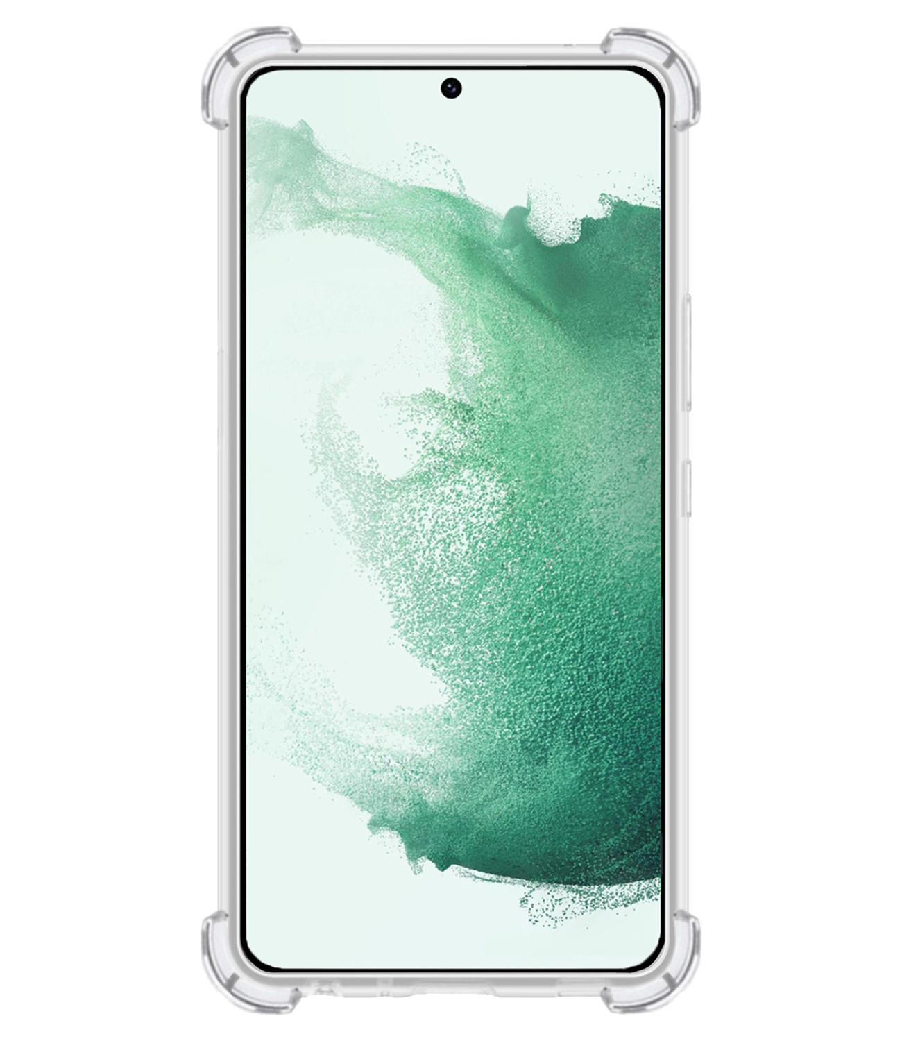 BASEY. Hoes Geschikt voor Samsung S22 Plus Hoesje Shock Proof Case Hoes Met Screenprotector - Hoesje Geschikt voor Samsung Galaxy S22 Plus Hoes Cover Shockproof - Transparant